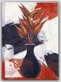 "Vase with Leaf" by Christos Caras